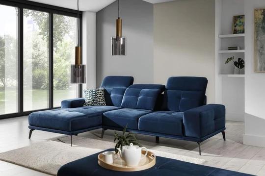 BELMONT minimalistická rohová sedací souprava s nastavitelnou hloubkou sezení