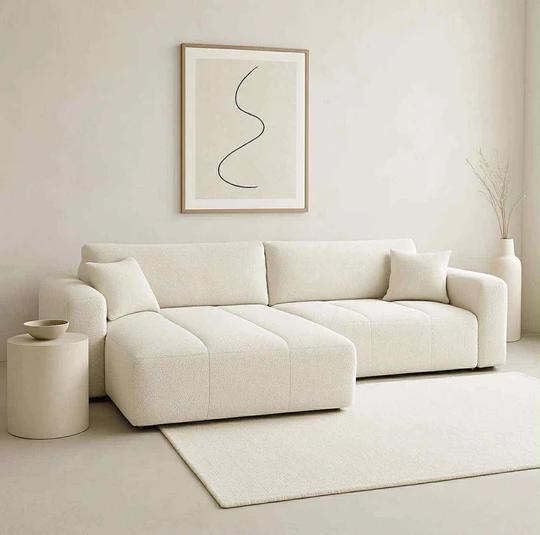 BIANCA rozkládácí rohová sedací souprava s úložným prostorem - šedá