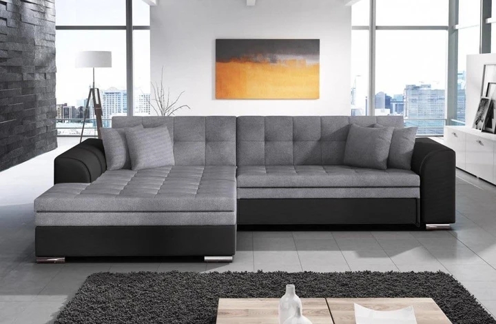 SYDNEY moderní rozkládací rohová sedačka s širokou lenoškou