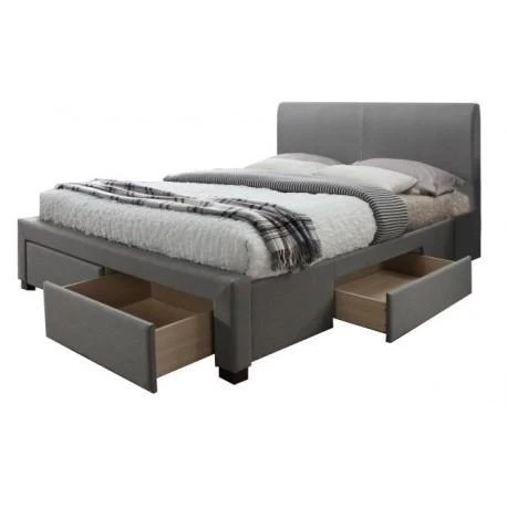 MODENA 140x200 cm šedá čalouněná postel s úložným prostorem
