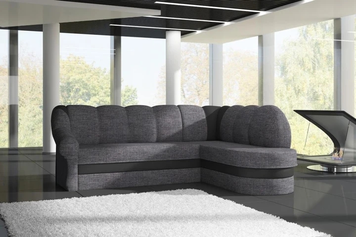 BELLA elegantní rohová sedací souprava s rozkládací funkcí a úložným prostorem