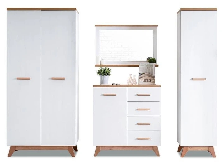 GEORGIA bílá předsíňová sestava ve skandinávském designu