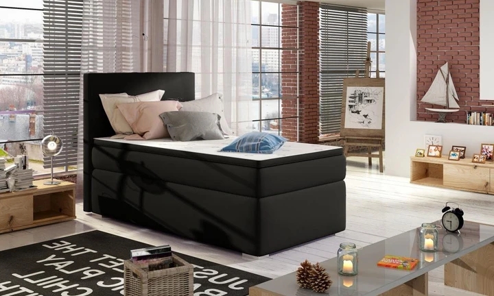 AMADEO boxspring postel 90x200 s úložným prostorem