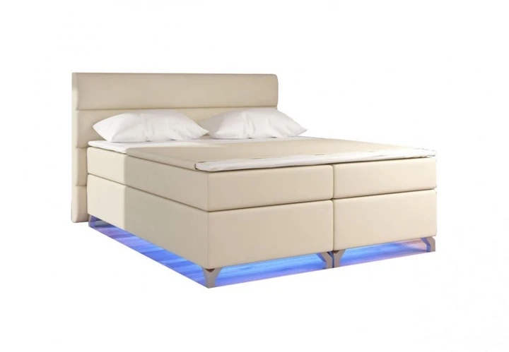 CAVALLI 140x200 cm kontinentální postel boxspring s led osvětlením