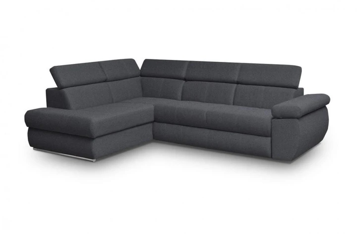 FABIOLA II rozkládací rohová sedačka s nastavitelnými opěrkami hlavy a loktů