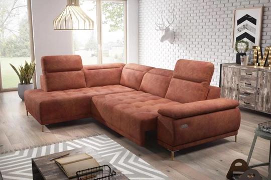 DIEGO rohová sedací souprava s nastavitelnou hloubkou sezení