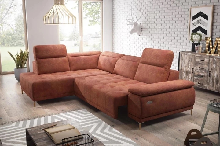 DIEGO rohová sedací souprava s nastavitelnou hloubkou sezení