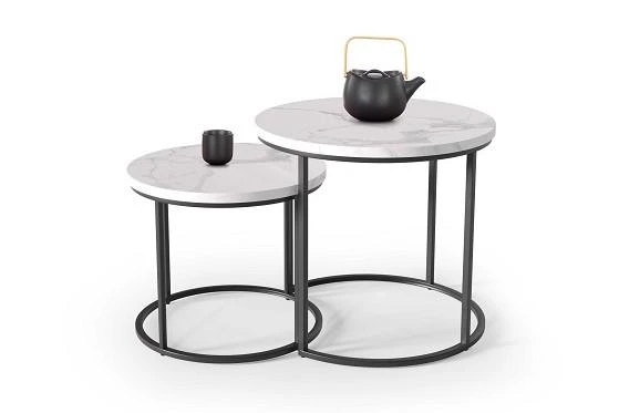 OREO kulatý konferenční stolek v industriálním stylu