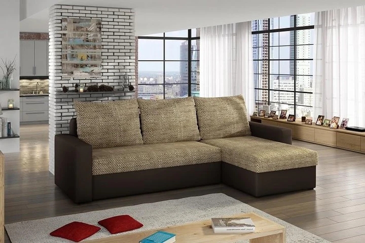 CORNELL rozkládací rohová sedací souprava s úložným prostorem