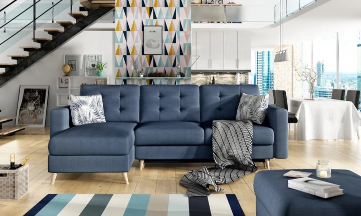 DARCY rozkládací rohová sedačka ve skandinávském designu