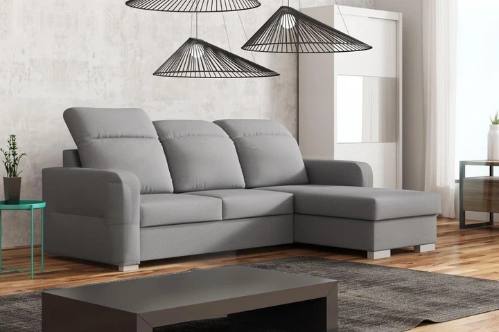 DARWIN moderní rozkládací rohová sedačka s vysokým opěradlem