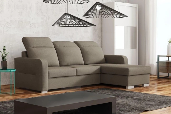 DARWIN moderní rozkládací rohová sedačka s vysokým opěradlem