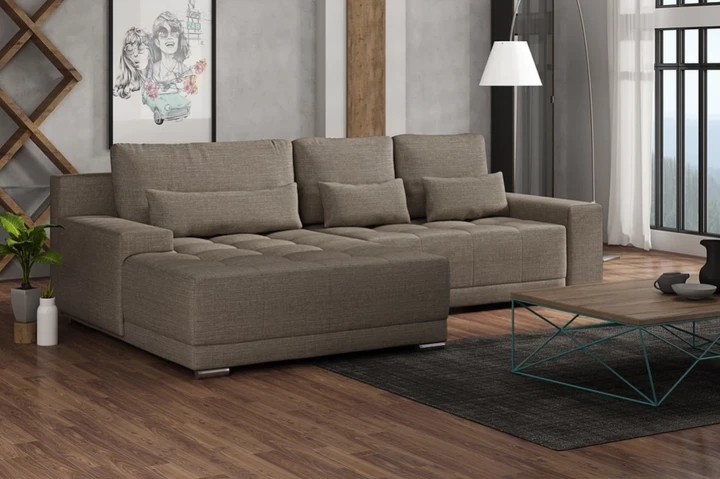 MIDAS MAXI velká rozkládací rohová sedací souprava s širokou lenoškou