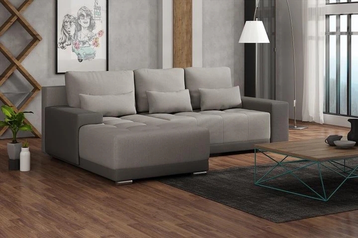 MIDAS MINI rozkládací rohová sedací souprava s širokou lenoškou