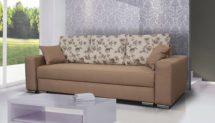 FLORIANA rozkládací pohovka s úložným prostorem, květinový vzor