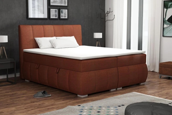 NOEL kontinentální postel boxspring 140x200 cm s úložným prostorem