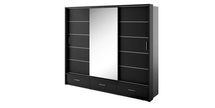 ARTI AR-01 velká šatní skříň 250 s LED osvětlením | 2 dekory