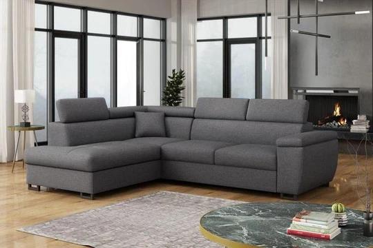 LIMBO rozkládací rohová sedačka s nastavitelnými opěrkami hlavy