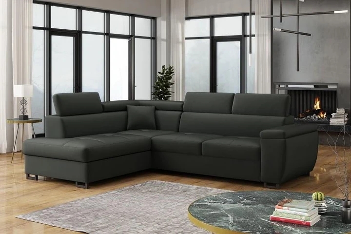 LIMBO rozkládací rohová sedačka s nastavitelnými opěrkami hlavy