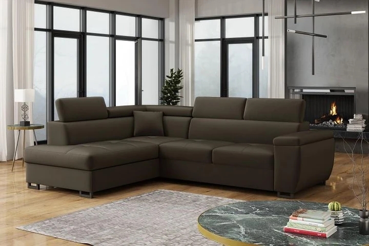 LIMBO rozkládací rohová sedačka s nastavitelnými opěrkami hlavy