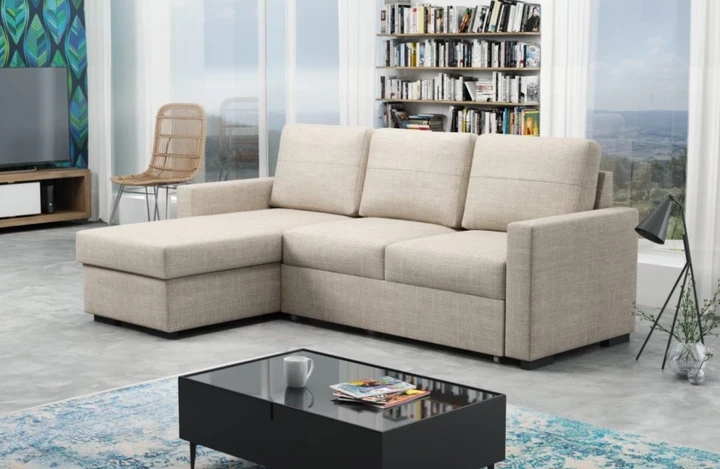 LUTHER moderní sedací souprava s rozkládací funkcí a úložným prostorem