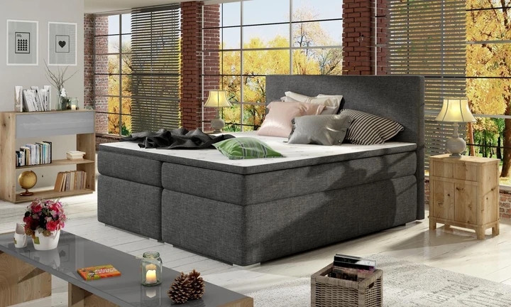 DIVALO 160x200 boxspring postel s úložným prostorem