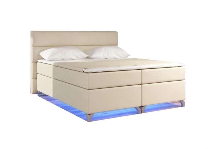 CAVALLI 180x200 cm kontinentální postel boxspring s led osvětlením