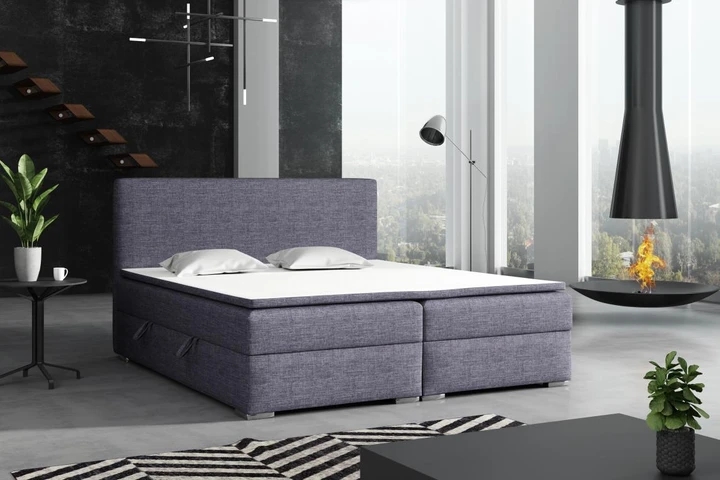 DETROIT kontinentální postel boxspring 140x200 s úložným prostorem