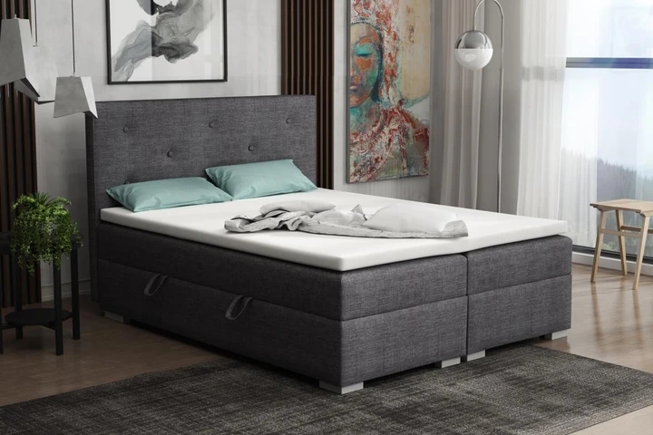 DONA kontinentální postel boxspring 180x200 cm s úložným prostorem