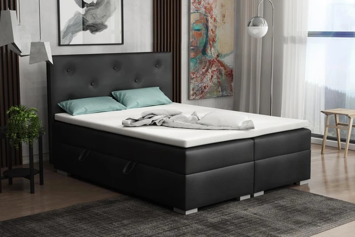 DONA kontinentální postel boxspring 180x200 cm s úložným prostorem