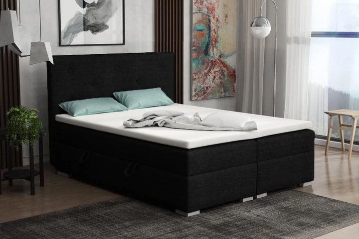 DONA kontinentální postel boxspring 180x200 cm s úložným prostorem