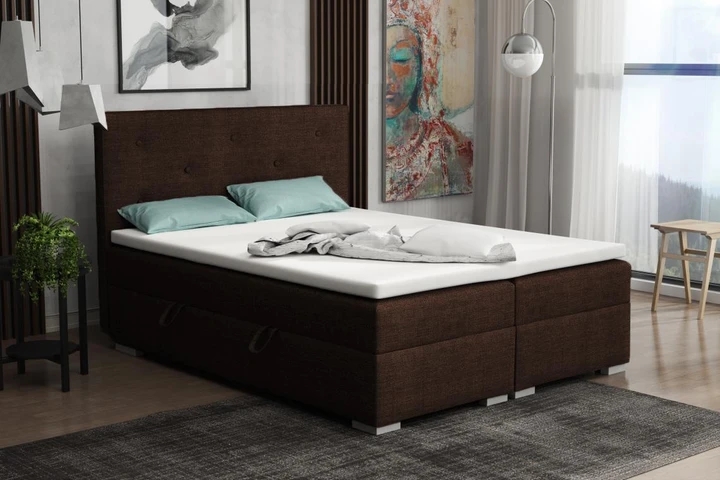 DONA kontinentální postel boxspring 180x200 cm s úložným prostorem