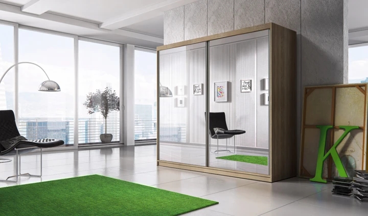 MULTI 20 šatní skříň, dub sonoma (203 cm)