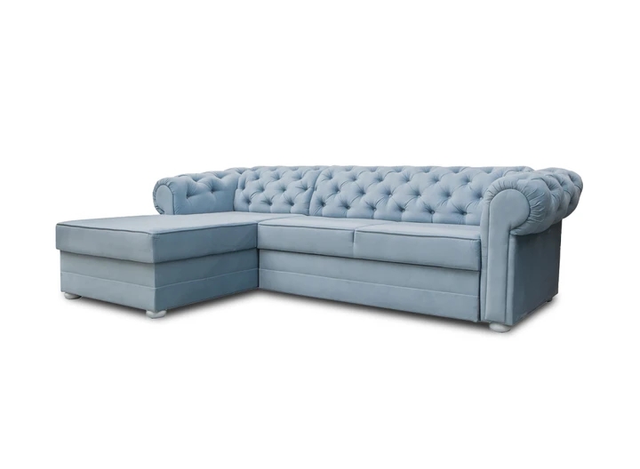 RAMONA rozkládací rohová sedačka v chesterfield stylu