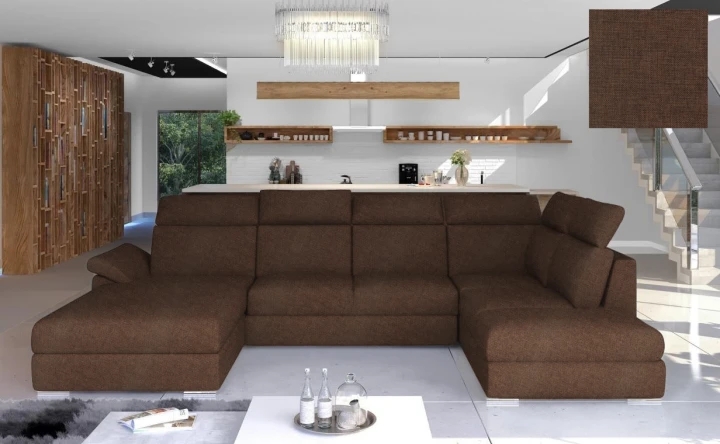 VALERY moderní rozkládací sedací souprava ve tvaru U