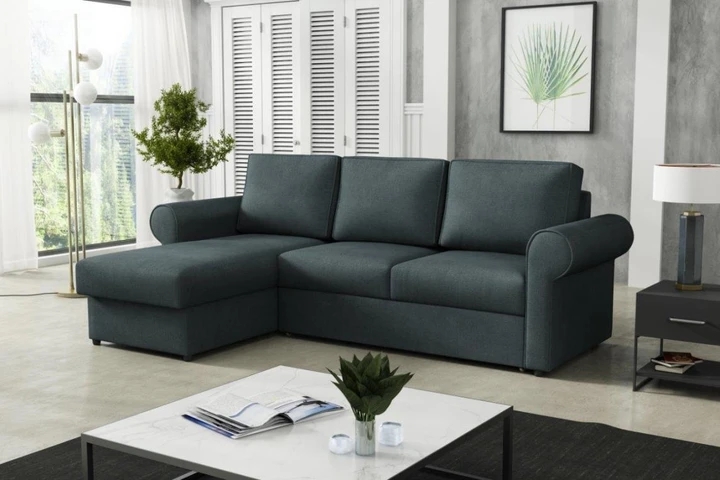 GLORIE rozkládací rohová sedačka s úložným prostorem