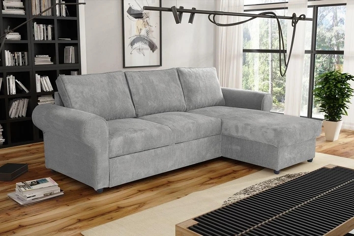 GLORIE rozkládací rohová sedačka s úložným prostorem