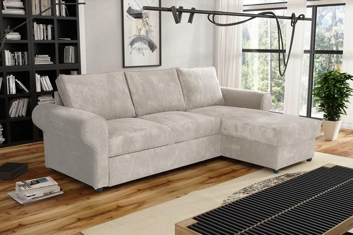 GLORIE rozkládací rohová sedačka s úložným prostorem