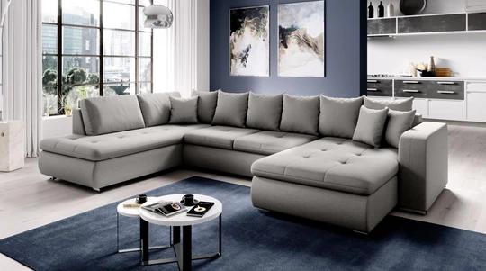 SALMA U moderní rozkládací sedací souprava ve tvaru U