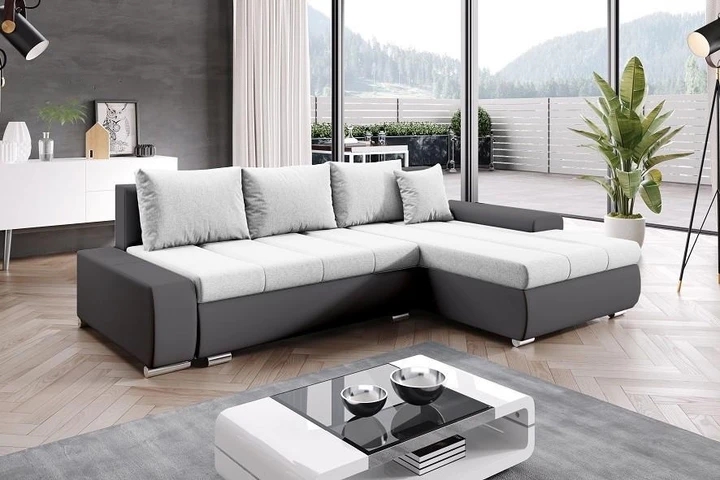 CASIA rozkládací rohová sedačka s úložným prostorem
