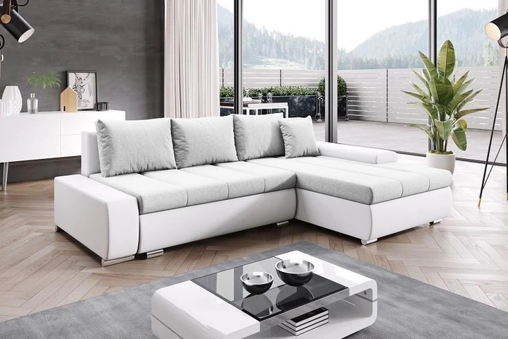 CASIA rozkládací rohová sedačka s úložným prostorem