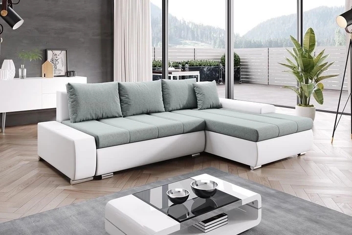 CASIA rozkládací rohová sedačka s úložným prostorem