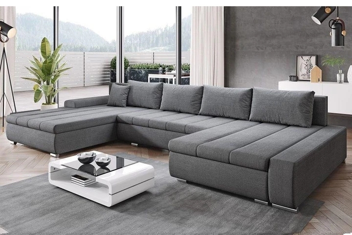 TARENT rozkládací sedací souprava ve tvaru U s úložným prostorem