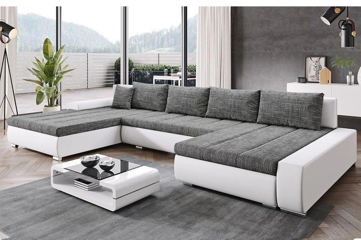 TARENT rozkládací sedací souprava ve tvaru U s úložným prostorem