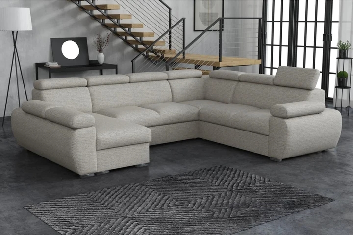 SEATTLE 6 rozkládací sedací souprava do U s polohovacími opěrkami