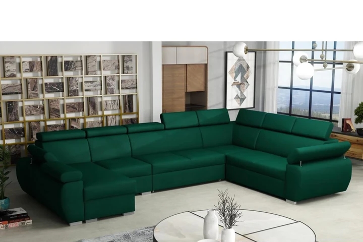 SEATTLE 7 rozkládací sedací souprava do U s polohovacími opěrkami