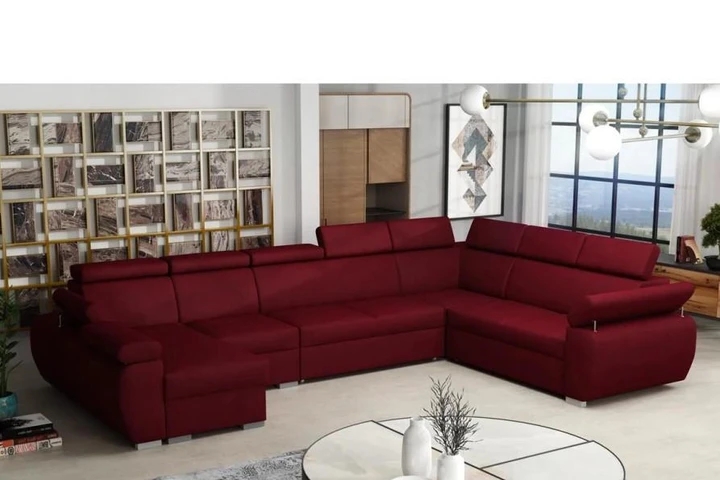 SEATTLE 7 rozkládací sedací souprava do U s polohovacími opěrkami