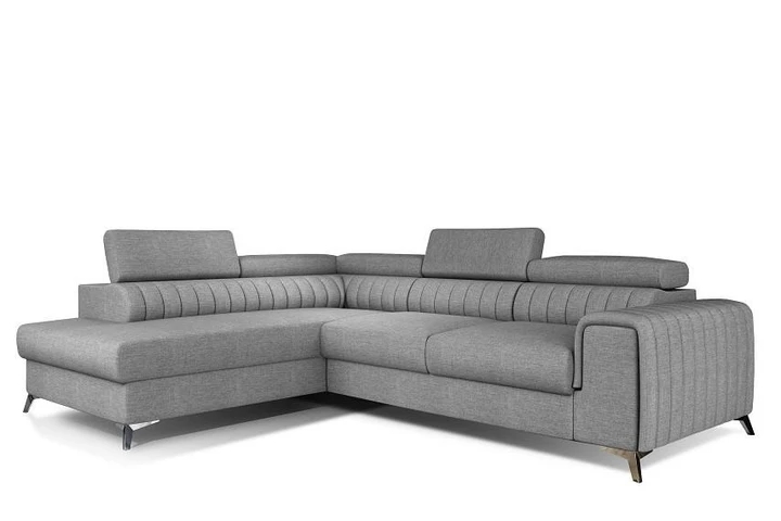 MARIO moderní rozkládací rohová sedačka s polohovacími záhlavníky