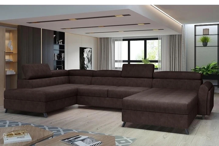 ERIK rozkládací sedací souprava ve tvaru U s úložným prostorem