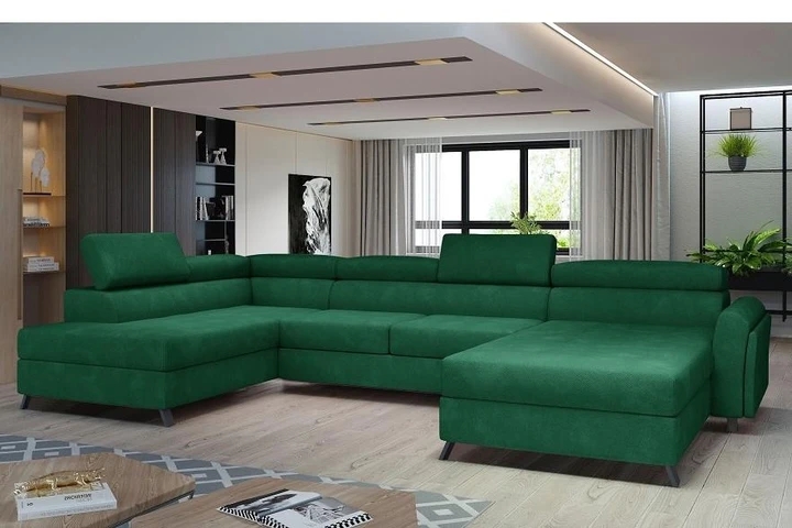 ERIK rozkládací sedací souprava ve tvaru U s úložným prostorem